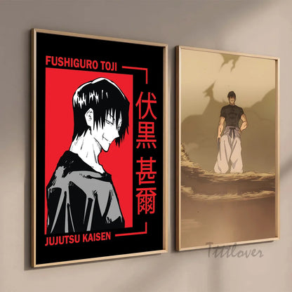 Jujutsu Kaisen Fushiguro Toji Poster, JJK Anime Posters Wall Art Decor Game Room