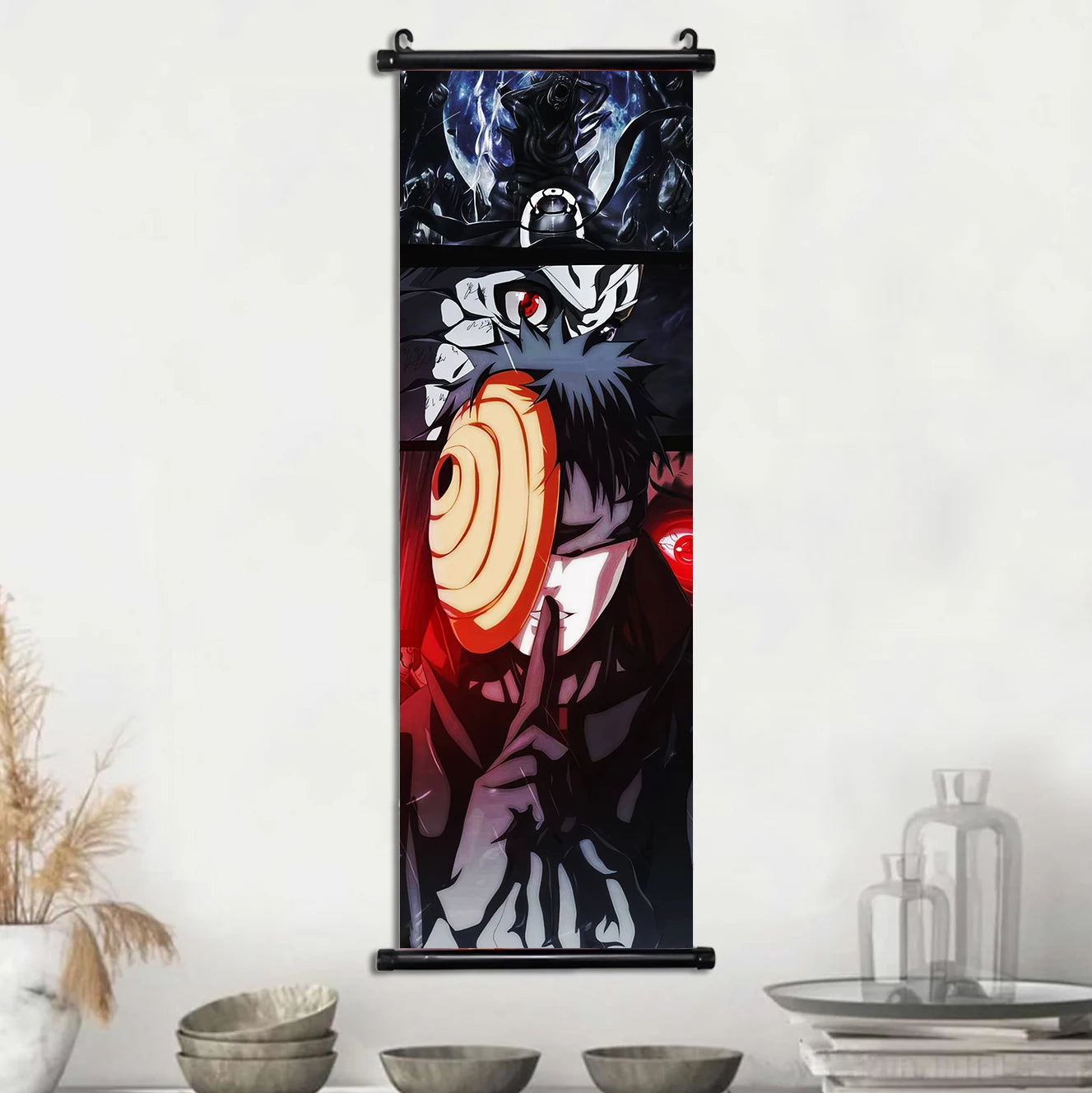 Hot NARUTO Shippuden Anime Scroll, Canvas Wall Art Hanging Posters, Konaha Leaf Ninjas and More