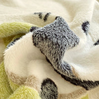 Kawaii Panda Forest Velvet Duvet Cover