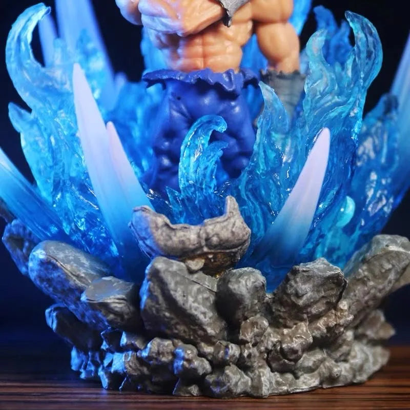 Goku Ultra Instinct and Vegeta Super Saiyan Blue LED Mini Figure, Dragon Ball Super Figurines 10 CM