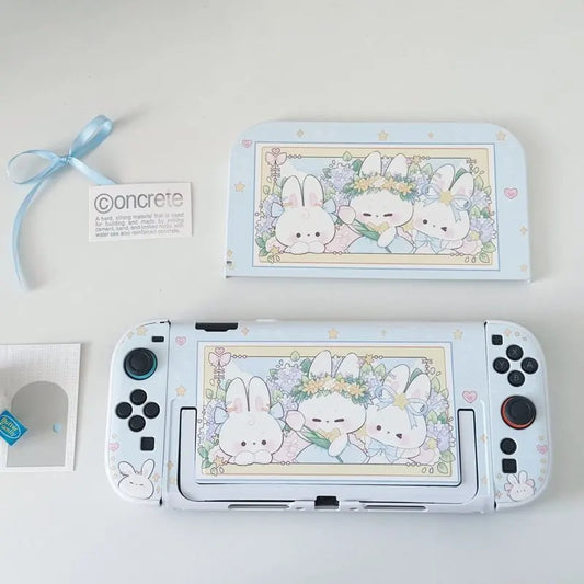 Kawaii Floral Cottagecore Bunnies Switch Case NS2