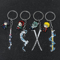 Demon Slayer Sword Keychains, Anime Kimetsu no Yaiba Tomioka Weapon Key Chains Accessories