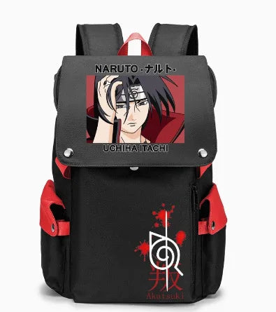 Naruto Anime Backpack, Naruto Shippuden College School Student Bag Multifunctional Large Capacity Computer Travel Backpack