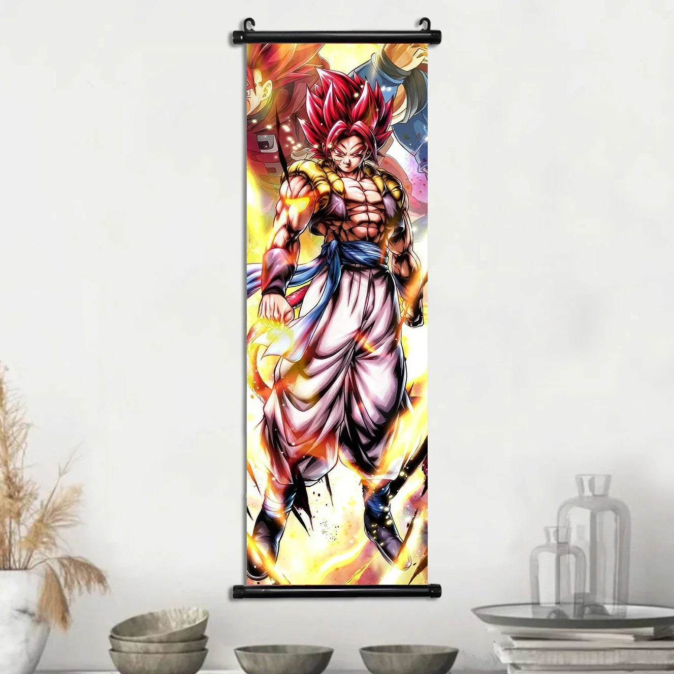 Dragon Ball Super Posters, Anime Wall Artwork Ultra Instinct Goku Vegeta Canvas Super Saiyan Hanging Scrolls Home Room Decor