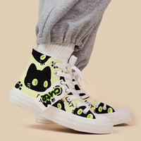 Adorable Black Cute Kitty Sneakers