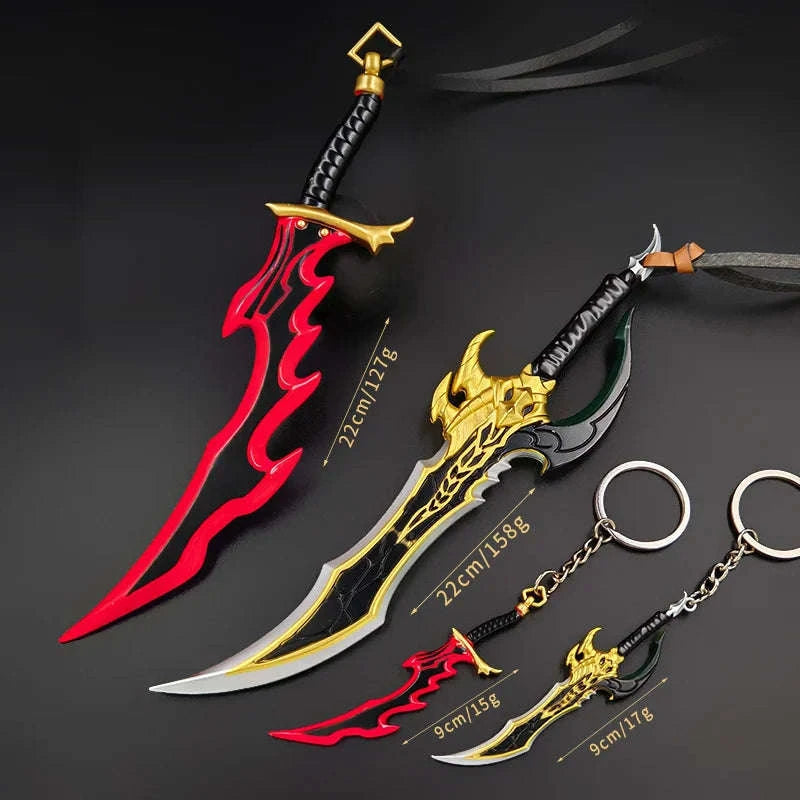 Solo Leveling Anime Manwha Sung Jinwoo Knight Killer Dagger Kasaka's Venom Fang Keychains Pendant CLOUDANIMESTUDIO