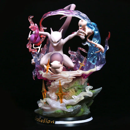 Pokemon Evolution LED Anime Figures, PVC Statue Model Toy Collections 20-35cm