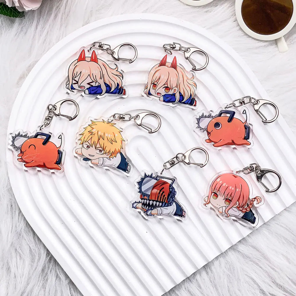 Chainsaw Man Keychains, Anime Key Chains Accessories Charm Pendant Keyring Gifts For Friends