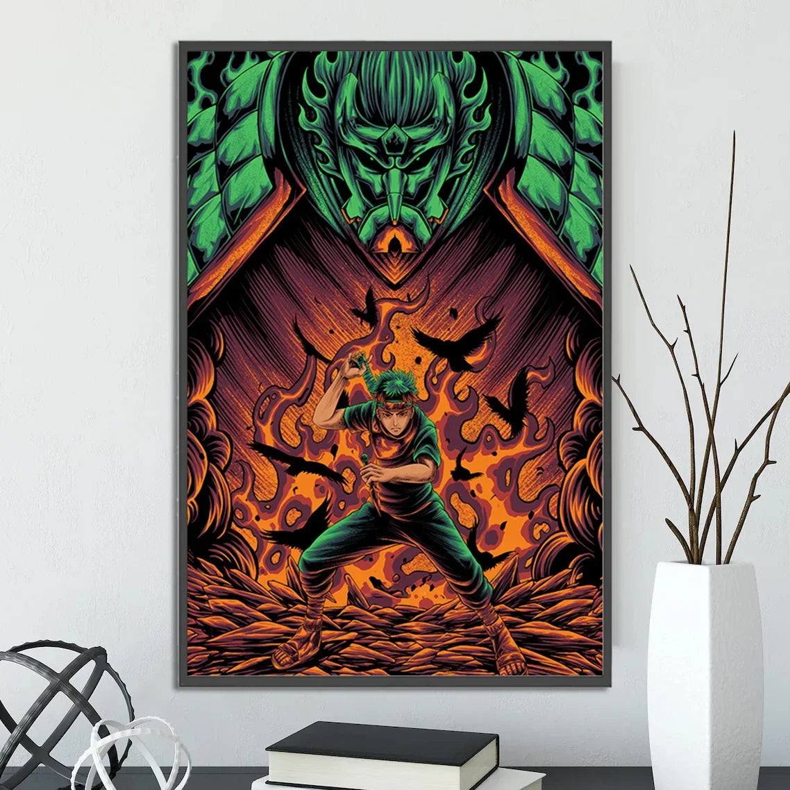 Naruto Shippuden Hot Japanese Self-adhesive Poster, Anime Wallpaper Sasuke Kakashi Itachi Madara and More Wall Art Wall Decors