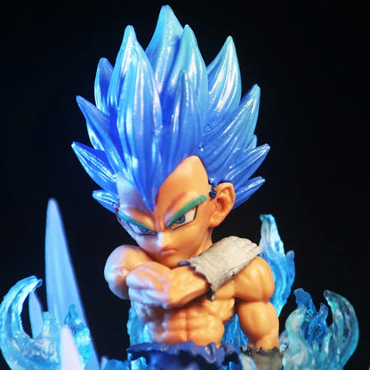 Goku Ultra Instinct and Vegeta Super Saiyan Blue LED Mini Figure, Dragon Ball Super Figurines 10 CM