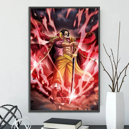 One Piece Anime Self-adhesive Poster, Anime Wall Art Wallpaper Home Decoration Painting Wall Art For Bedroom