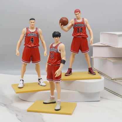 5 PCs Slam Dunk Action Figures Anime Set, Sakuragi Hanamichi Hisashi Mitsui Ryota Miyagi Takenori Akagi Rukawa Kaede PVC Figurines 17 cm