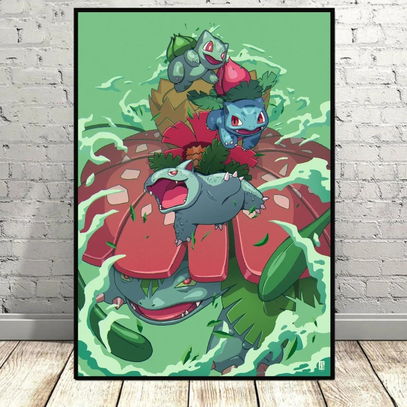 Pokemon Canvas Artwork, Wall Art Poster Prints Home Hanging Wall Decoration Decorative Modern Living Room