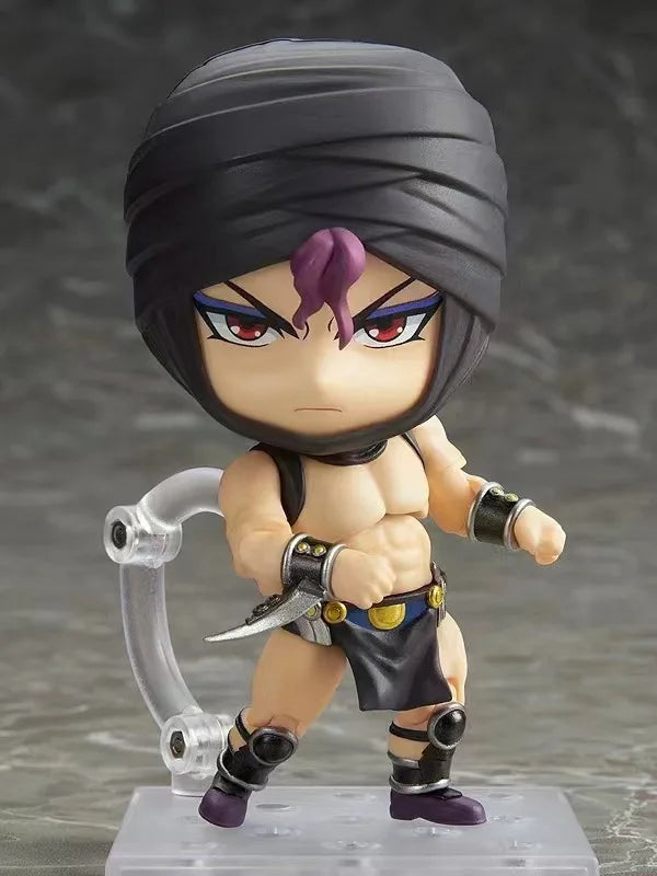 CUTE JOJO's Bizarre Adventure Anime Figures, Kawaii Chibi Guido Mista, Risotto Nero, Kars, Kujo Jotaro Action Figure PVC Toys Doll 10 cm