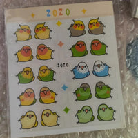 Kawaii Bird Index Stickers