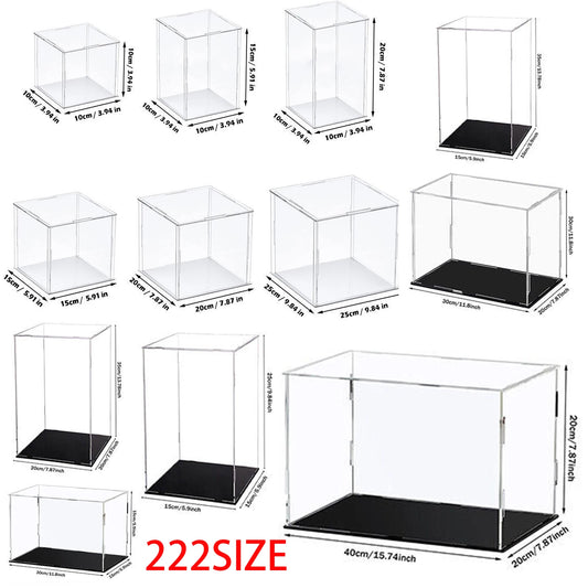 222 Size Acrylic Display Case for Collectibles Assemble Clear Box Protection Anime Action Figures