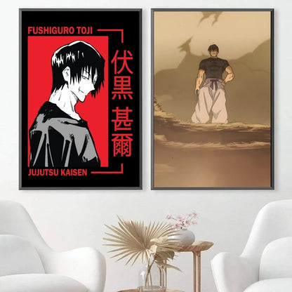 Jujutsu Kaisen Fushiguro Toji Poster, JJK Anime Posters Wall Art Decor Game Room