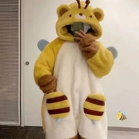 Honey Bee Bear Fleece Pajamas