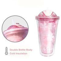Cherry Blossom Plastic Water Bottle