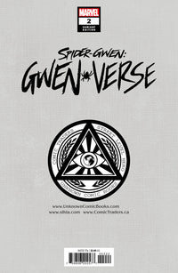 Spider-Gwen: Gwenverse #2 Unknown Comics Greg Land Exclusive Homage Virgin 2Nd Ptg Var (06/08/2022)