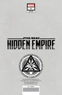 Star Wars: Hidden Empire #1 Unknown Comics Patch Zircher Exclusive Virgin Var (11/16/2022)