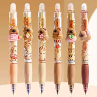 Cute Capy Buddies Erasable Gel Pen 6pcs CLOUDANIMESTUDIO