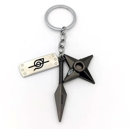 Naruto Shippuden Keychains Toy Kunai Shuriken Konoha Anime Key Chains Accessories Gift