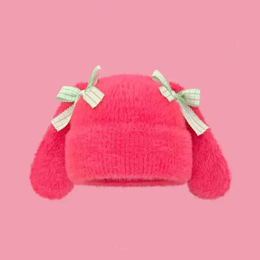 Cute Bow Bunny Beanie CLOUDANIMESTUDIO