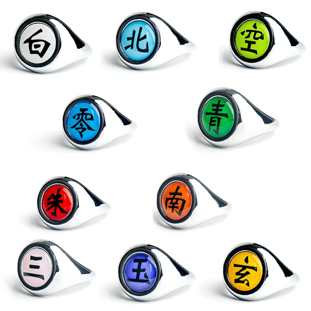 Naruto Shippuden Adjustable Akatsuki Ring Metal Cosplay Accessories Costumes