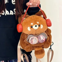 Adorable Red Panda Plushie Backpack
