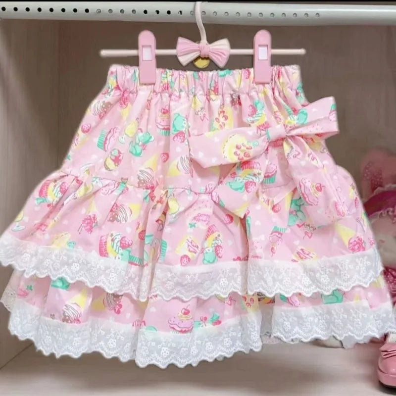 Kawaii Cakes Ruffle Lace Skirt