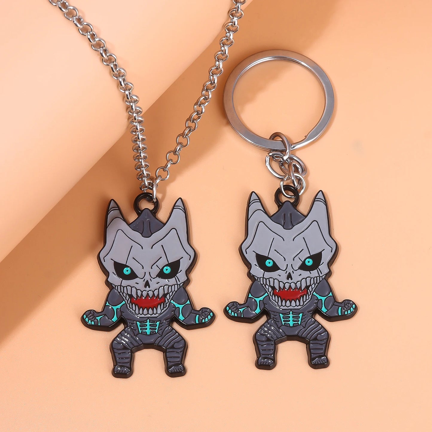 Kaiju No 8, Anime Keychain Necklace Fashion Kaiju No. 8 Metal Necklaces