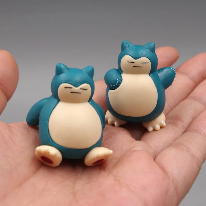 5 Pcs Snorlax Cake Topper Figurines, Pokemon Anime Mini Figure 1.8-3cm Cake Decor Kawaii Ornaments