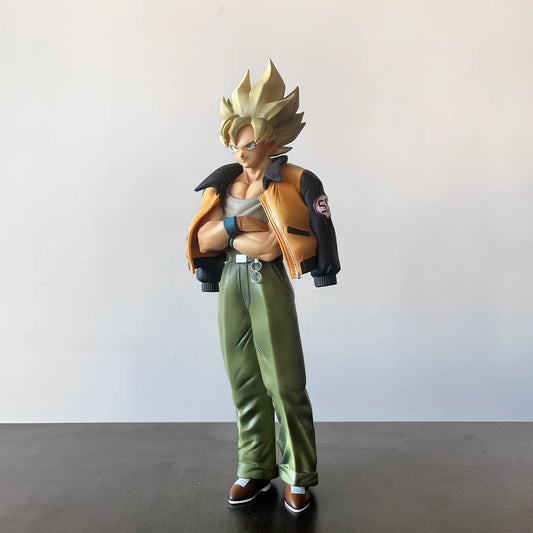 Son Goku Casual Clothing Anime Action Figure, Dragon Ball Z PVC Figurines Statue 30 CM