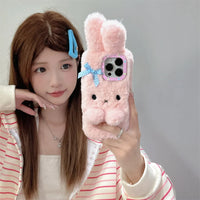 Kawaii Plush Bunny iPhone Case