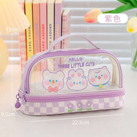Double-Layer Transparent Pencil Bag CLOUDANIMESTUDIO