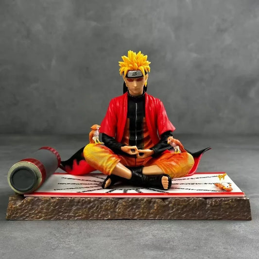 Naruto Uzumaki Sage Mode Anime Figure, Senjutsu Chakra Meditate Figurines 15cm/6in