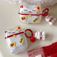 Kawaii Lucky Cat AirPods Case CLOUDANIMESTUDIO