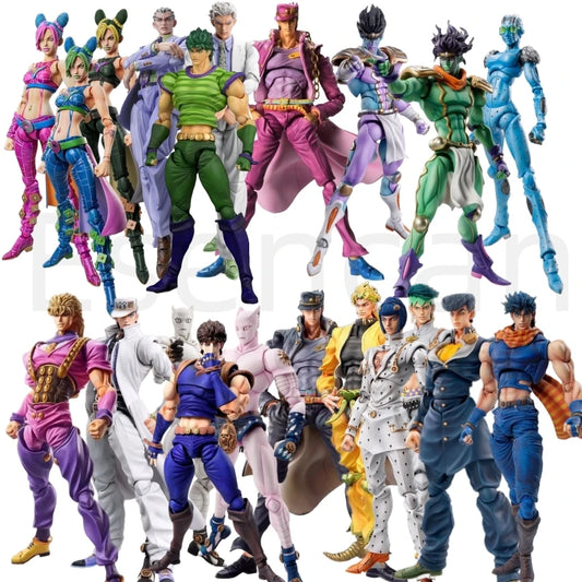 20 Styles of JoJo's Bizarre Adventure Anime Figurines, Kujo Jotaro Dio Brando Diavolo Action Figures PVC Statue 17 CM