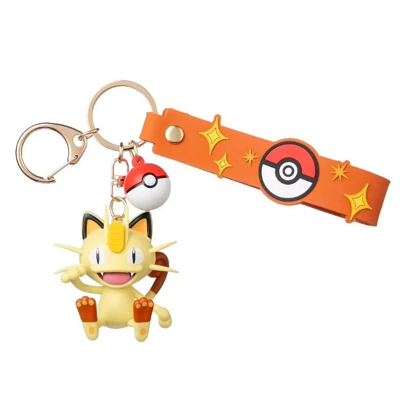 Pokemon Anime Keychain Pendant, Cubone Pikachu Gengar Snorlax Jigglypuff Mimikyu Key Chains