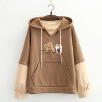 Boba Tea Teddy Bear Hoodie