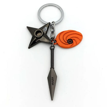Naruto Shippuden Keychains Toy Kunai Shuriken Konoha Anime Key Chains Accessories Gift