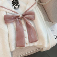 Soft Cropped Sailor Cardigan