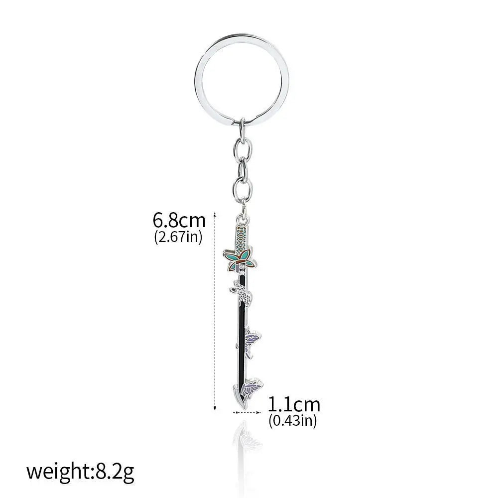 Demon Slayer Sword Keychains, Anime Kimetsu no Yaiba Tomioka Weapon Key Chains Accessories