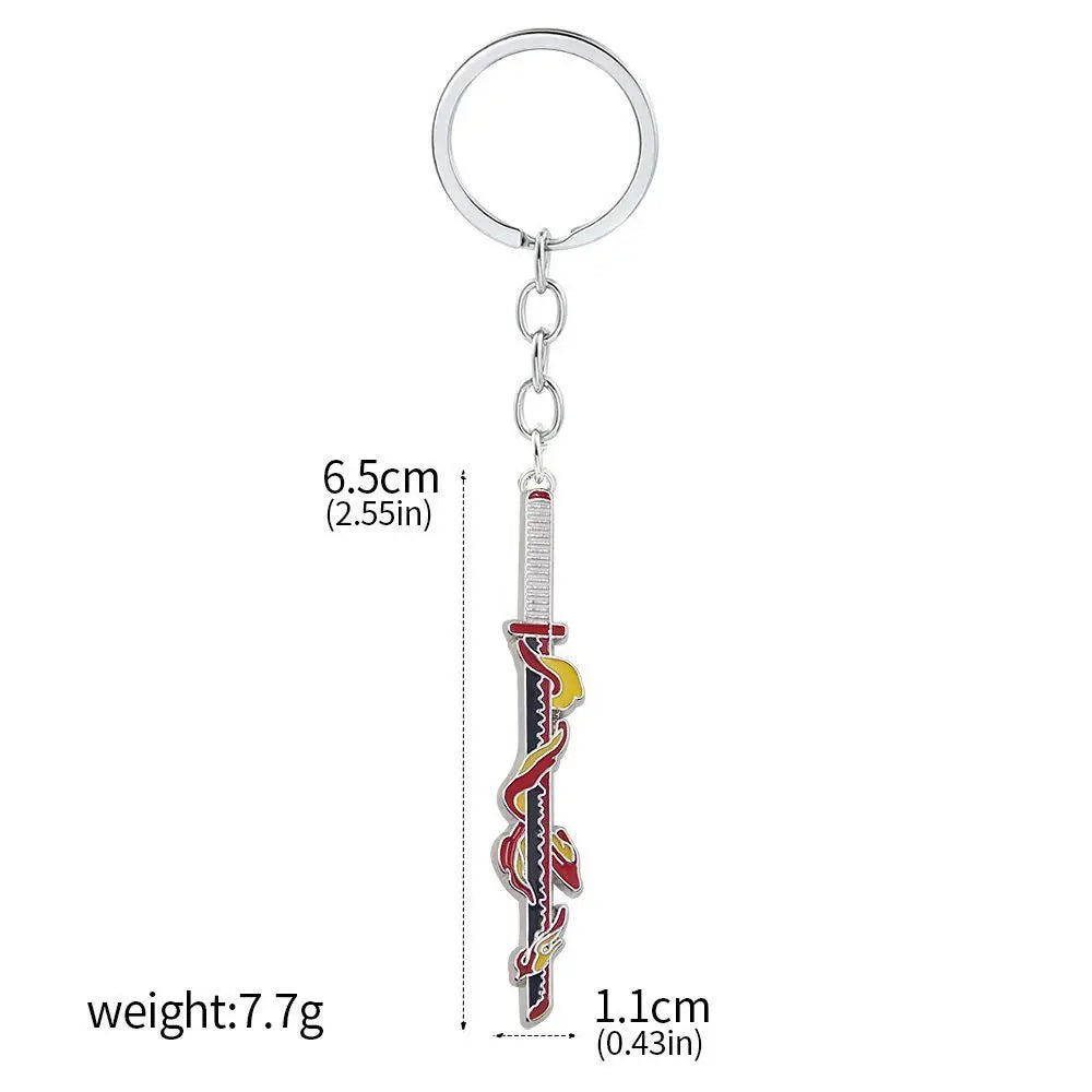 Demon Slayer Sword Keychains, Anime Kimetsu no Yaiba Tomioka Weapon Key Chains Accessories