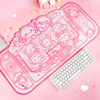 Kawaii Axolotl Gaming Desk Pad