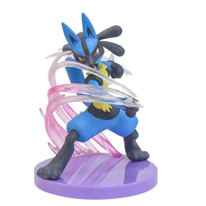 Lucario Anime Figure, Pokemon Figurines Riolu Action Model Doll Anime PVC Figure Statue 13 CM