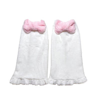 Pink Bow Leg Warmers