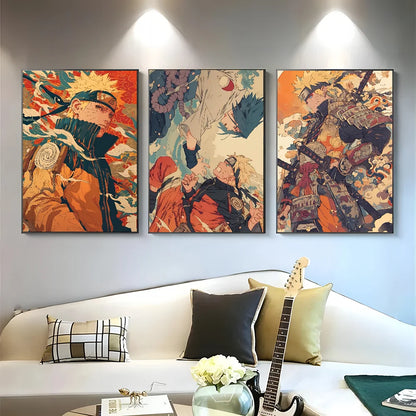 Anime Naruto Shippuden Posters, Naruto Sasuke Sakura Kakashi Pain Paper Print Home Living Room Bedroom Entrance Bar Cafe Art Painting Decoration Wall Art