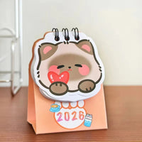 Kawaii Cat 2026 Mini Desk Calendar